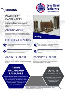 Plate Heat Exchangers Data Sheet